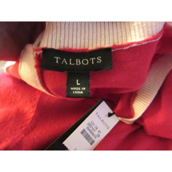 NWT, Talbots Pink Silk Blend 3/4" Sleeves Sweater SZ L - Picture 6 of 6